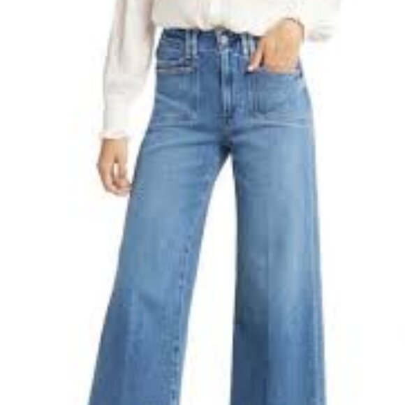 PAIGE Anessa High Waist Wide Leg Jean - Picture 1 of 8